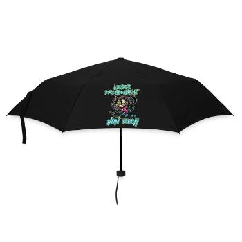 Crazy cat Better crazy than one of - Umbrella (small) - black - Front