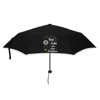 Löwenzahn Pusteblumen Liebhaber Blumen Floral - Regenschirm (klein) - Schwarz - Vorne
