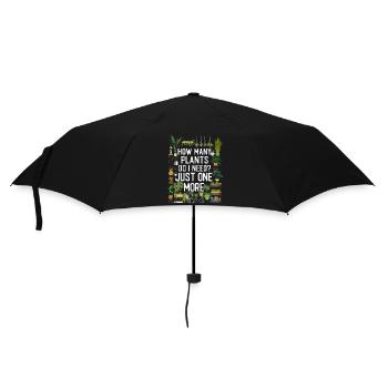 Plant Lover Gardening How Many - Umbrella (small) - black - Front