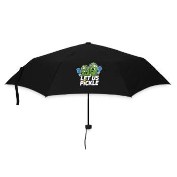 Lustiges Pickleball Gurken Liebhaber Ballsportart - Regenschirm (klein) - Schwarz - Vorne