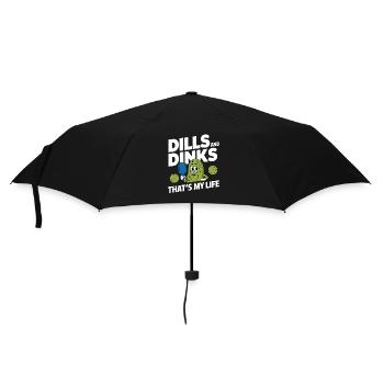 Pickleball Dinkball Dills And Dinks That's My Life - Umbrella (small) - black - Front