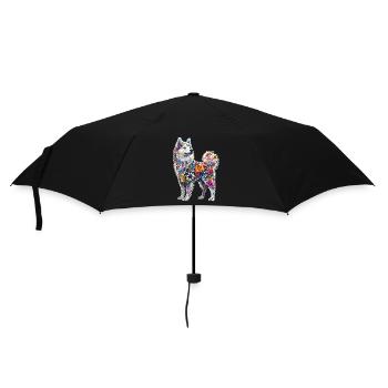 Samojede - Regenschirm (klein) - Schwarz - Vorne