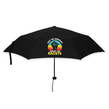 Antirassismus Vielfalt, Gerechtigkeit & Gleichheit - Regenschirm (klein) - Schwarz - Vorne