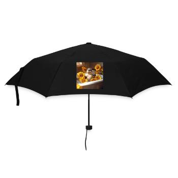 Otter - Regenschirm (klein) - Schwarz - Vorne