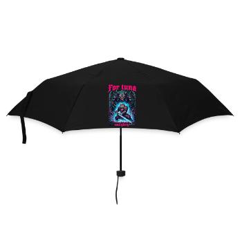 Middle Ages Cat Tuna Artwork Fame Glory - Umbrella (small) - black - Front