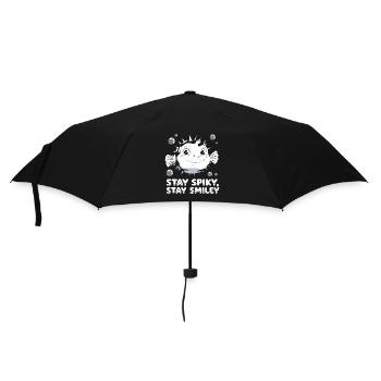 Poisson-globe passionné de la vie marine Quirky - Parapluie standard - noir - Devant
