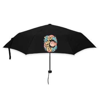 Puffer fish marine life enthusiast Quirky - Umbrella (small) - black - Front