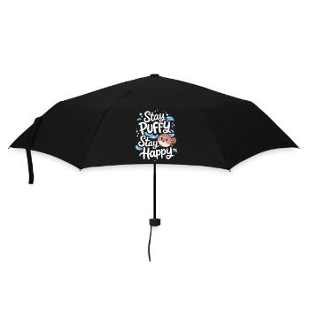 Poisson-globe passionné de la vie marine Quirky - Parapluie standard - noir - Devant