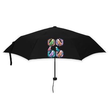 oiseau oiseaux perroquet perroquet couronne de laurier - Parapluie standard - noir - Devant