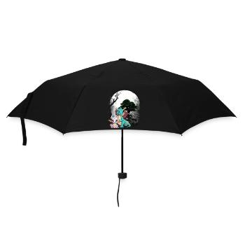 Drache Drachen Kind Kinder Märchen Dinos - Regenschirm (klein) - Schwarz - Vorne