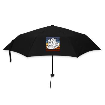 Retro Pancakes Breakfast Indulgence - Umbrella (small) - black - Front