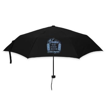Vodka Spruch Keine gute Geschichte beginnt mit Sal - Regenschirm (klein) - Schwarz - Vorne