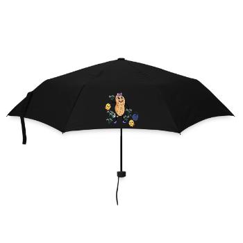 Cheerful Peanut Spring Snowdrop Garden - Umbrella (small) - black - Front