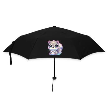 Super Cute Kawaii Baby Squirrel - Regenschirm (klein) - Schwarz - Vorne
