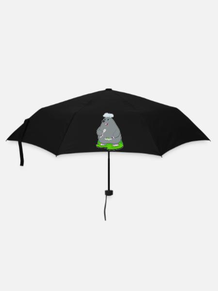 Maulwurf Koch Pfanne Kochen - Regenschirm (klein) - Schwarz