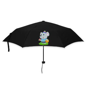 Souris Anniversaire Basketball - Parapluie standard - noir - Devant
