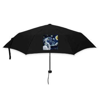 Reiher Vogel - Regenschirm (klein) - Schwarz - Vorne