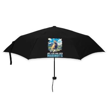 Murmeltiere Murmeltier - Regenschirm (klein) - Schwarz - Vorne