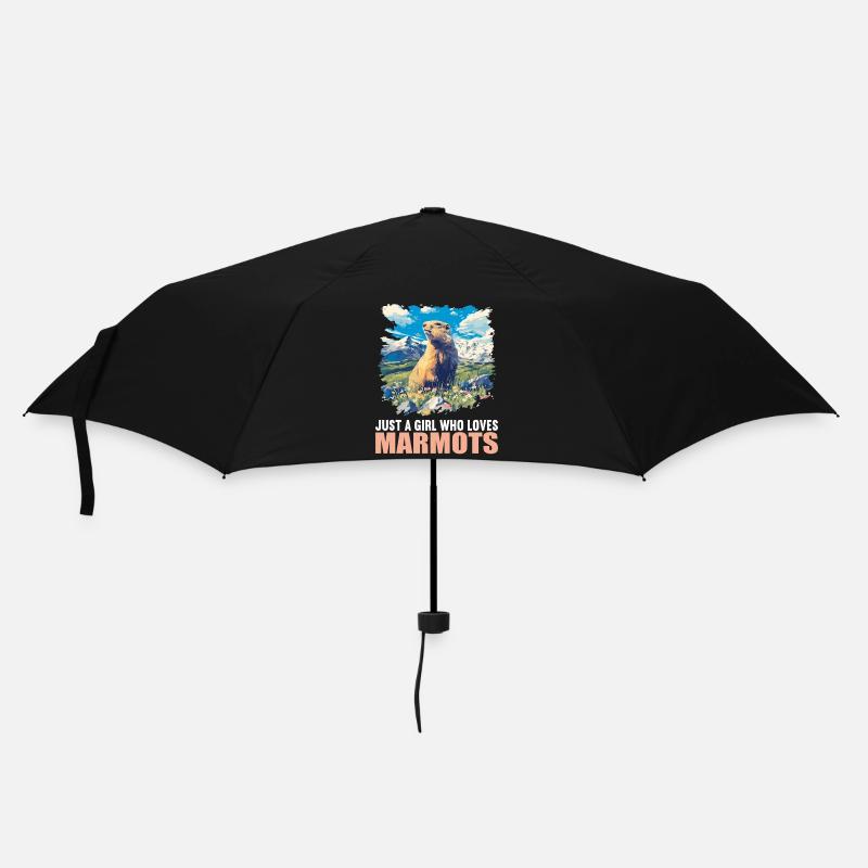 Murmeltiere Murmeltier - Regenschirm (klein) - Schwarz