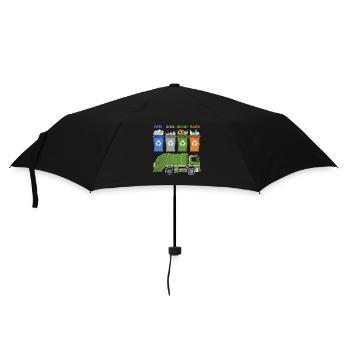 Recycling Trash Garbage Truck Trash Collector - Umbrella (small) - black - Front