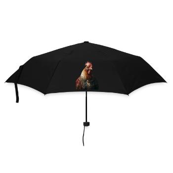 Huhn - Regenschirm (klein) - Schwarz - Vorne