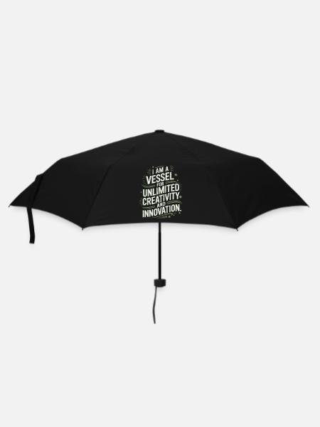 Ich Bin Ein Gefäß Für Unbegrenzte Kreativität Und - Regenschirm (klein) - Schwarz