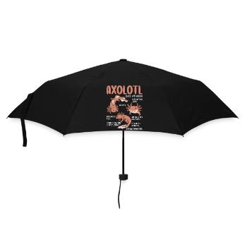 Axolotl Facts – Fun Amphibian Design - Umbrella (small) - black - Front