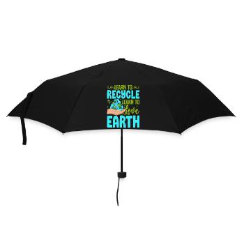 Apprendre à recycler Apprendre à aimer la Terre - Parapluie standard - noir - Devant