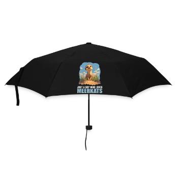 Meerkat Erdmännchen - Regenschirm (klein) - Schwarz - Vorne