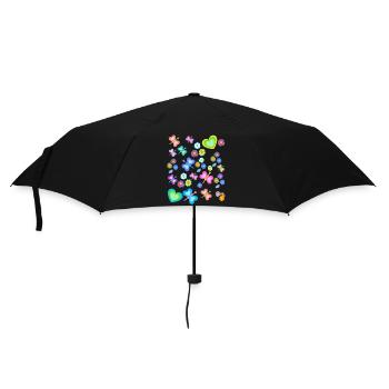 Spring Summer Kids Child Baby Butterflies - Umbrella (small) - black - Front