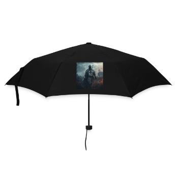 Soldat Krieger - Regenschirm (klein) - Schwarz - Vorne