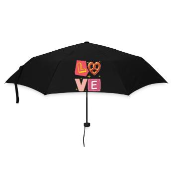 Pretzel Love – Liebe süße und Gourmet Version - Regenschirm (klein) - Schwarz - Vorne