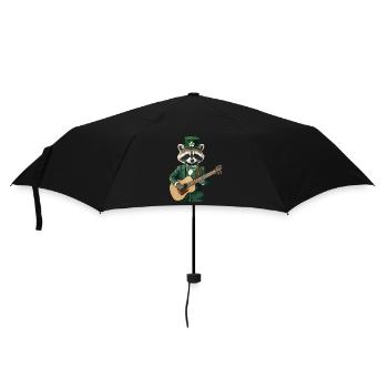 Waschbär - Regenschirm (klein) - Schwarz - Vorne