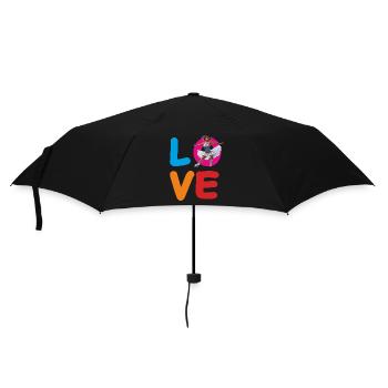 EISKUNSTLAUF LOVE - Regenschirm (klein) - Schwarz - Vorne
