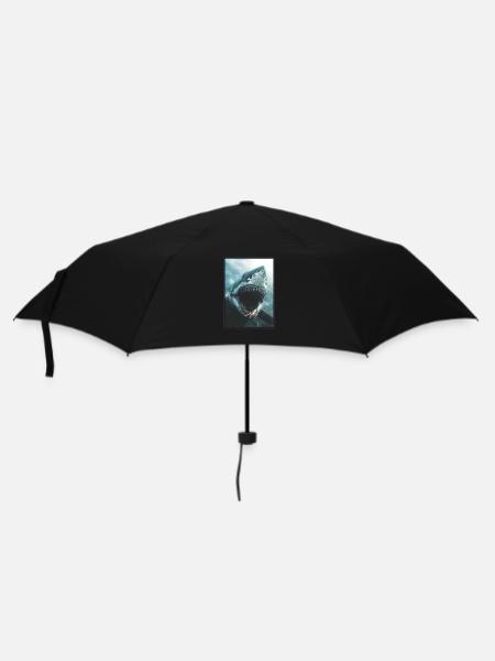 Weiße Haie Weißer Hai - Regenschirm (klein) - Schwarz