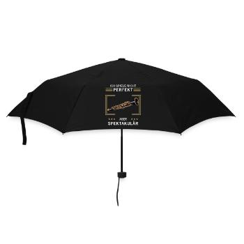 KLARINETTE ICH SPIELE NICHT PERFEKT - Regenschirm (klein) - Schwarz - Vorne
