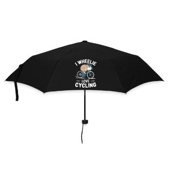 I Wheelie Love Cycling Hamster Motif - Umbrella (small) - black - Front