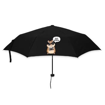 Fotograf Hamster: Hier Um Zu Knipsen Und Rollen - Regenschirm (klein) - Schwarz - Vorne