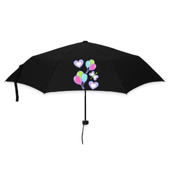 Enfants Coeur Coeurs Papillon Ballons Bébé - Parapluie standard - noir - Devant