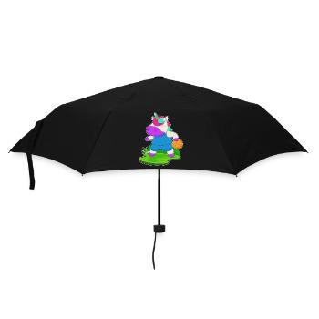 Unicorn Basketball Player Basketball - Umbrella (small) - black - Front