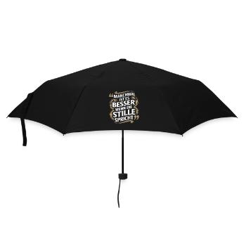 Manchmal Ist Es Besser Wenn Die Stille - Umbrella (small) - black - Front