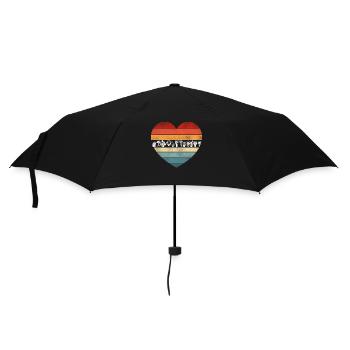 Plant Lover Gardening Heart Retro - Umbrella (small) - black - Front