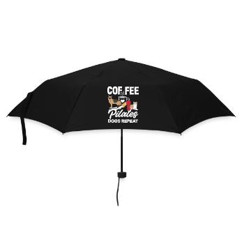 Pilates Café Chiens Répéter Fun - Parapluie standard - noir - Devant