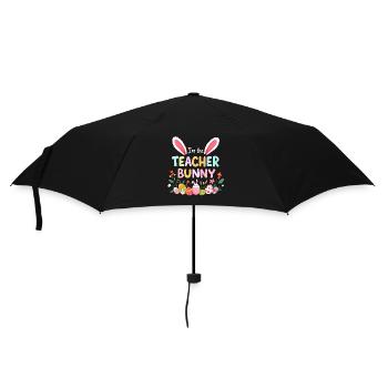 I'm the teacher bunny - Umbrella (small) - black - Front