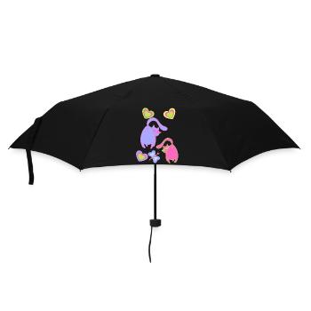 Valentin Chats Chat Coeur Coeurs Chers Partenaires - Parapluie standard - noir - Devant