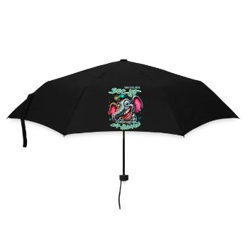 Wenn ihr mich sucht ich bin am Rande des Wahnsinns - Regenschirm (klein) - Schwarz - Vorne