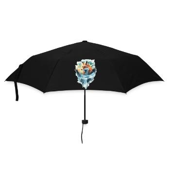 Fuchs - Regenschirm (klein) - Schwarz - Vorne