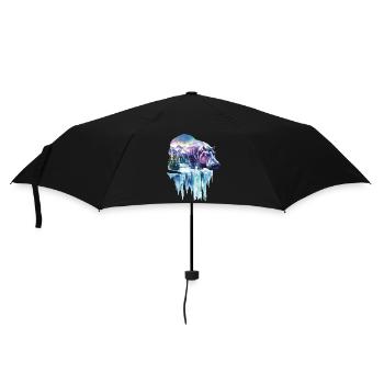 Nilpferd - Regenschirm (klein) - Schwarz - Vorne
