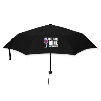Wine Tasting Funny Wine Lover - Regenschirm (klein) - Schwarz - Vorne