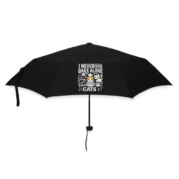 Ich backe nie allein, ich habe Katzen - Regenschirm (klein) - Schwarz - Vorne